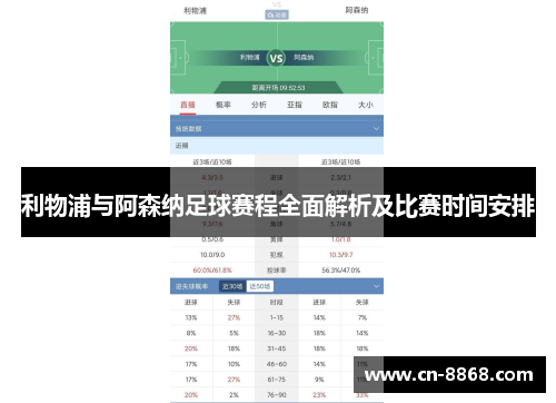 利物浦与阿森纳足球赛程全面解析及比赛时间安排 利物浦与阿森纳足球赛程全面解析及比赛时间安排